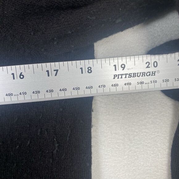 LOFT Black Sweater Beaded Peter Pan Collar Keyhole Back Size M - Picture 11 of 13